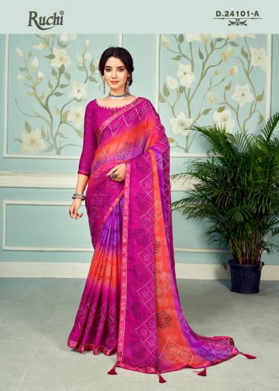 DHUN VOL-4 BY RUCHI CHIFFON SAREE MANUFACTURER IN INDIA