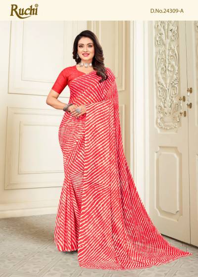 STAR CHIFFON VOL-112 BY RUCHI CHIFFON SAREE WHOLESALER IN INDIA