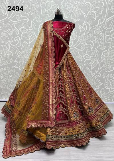 D.NO. 2494 BY ANJANI ART EMBROIDERY LEHENGA CHOLI MANUFACTURER IN INDIA