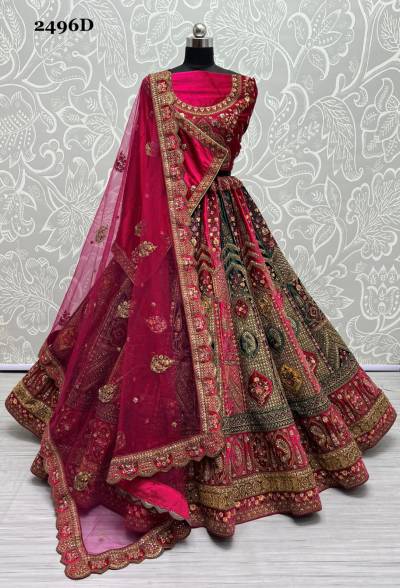 2496A TO 2496E BY ANJANI ART EMBROIDERY LEHENGA CHOLI MANUFACTURER IN INDIA