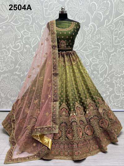 D.NO. 2504A TO 2504E BY ANJANI ART DIAMOND WORK LEHENGA CHOLI MANUFACTURER IN INDIA