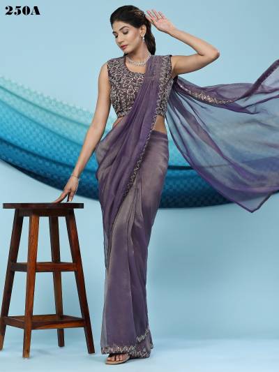 D.NO. 250A TO 250C BY AMOHA DESIGNER PARTYWEAR READY TO WEAR SAREE COLLECTION