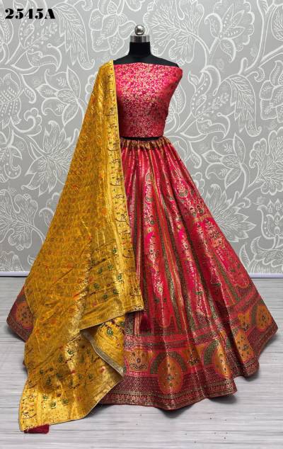 2545A TO 2545C BY BANARASI SILK LEHENGA CHOLI WHOLESALER IN INDIA 