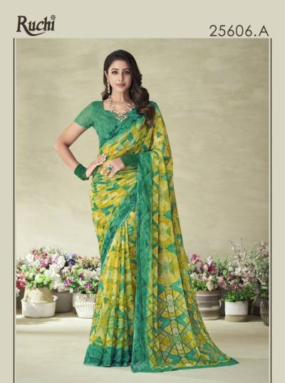 STAR CHIFFON 128TH EDITION BY RUCHI CHIFFON SAREE EXPORTER IN SURAT