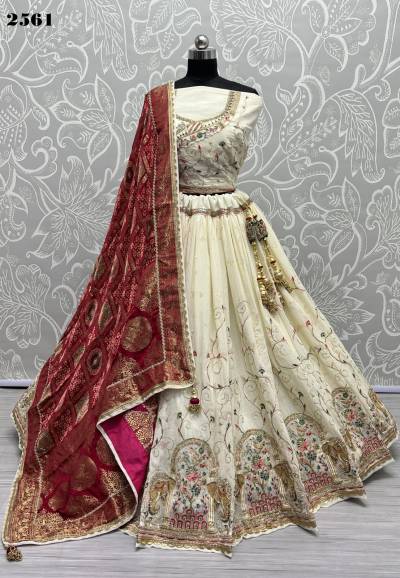 D.NO. 2561 BY ANJANI ART EMBROIDERY LEHENGA CHOLI MANUFACTURER IN INDIA
