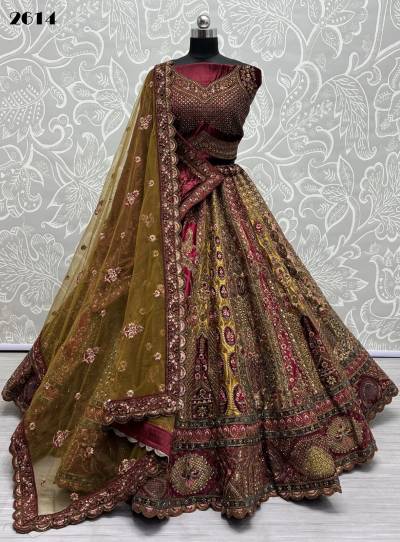 D.NO. 2614 BY ANJANI ART EMBROIDERY LEHENGA CHOLI MANUFACTURER IN INDIA
