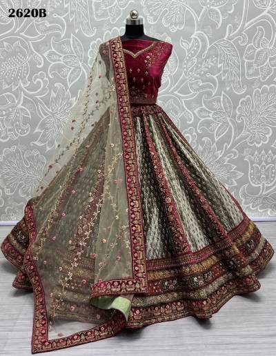 SERIES – 2620A TO 2620E BY ANJANI ART EMBROIDERY LEHENGA CHOLI MANUFACTURER IN INDIA