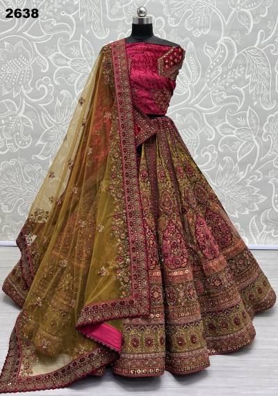 D.NO. 2638 BY ANJANI ART EMBROIDERY LEHENGA CHOLI WHOLESALER IN INDIA