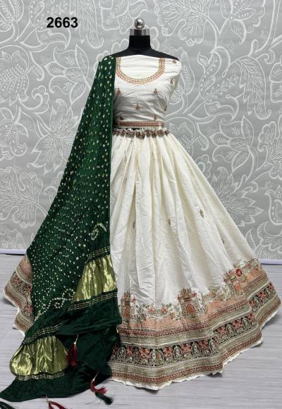 D.NO. 2663 BY ANJANI ART COTTON LEHENGA CHOLI MANUFACTURER IN INDIA