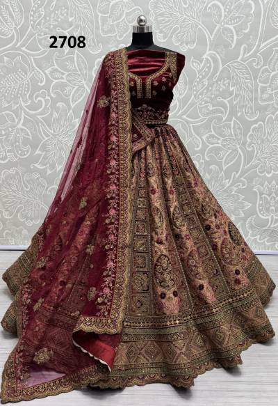 ANJANI ART 2708 DESIGNER WEDDING LEHENGA CHOLI WHOLESALER IN INDIA