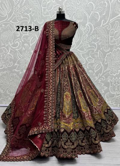 ANJANI ART 2713A & 2713B DESIGNER WEDDING LEHENGA CHOLI WHOLESALER IN INDIA