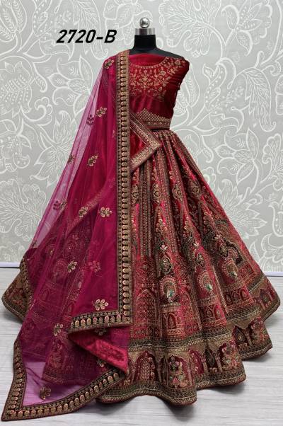ANJANI ART 2720A & 2720B DESIGNER WEDDING LEHENGA CHOLI WHOLESALER IN SURAT