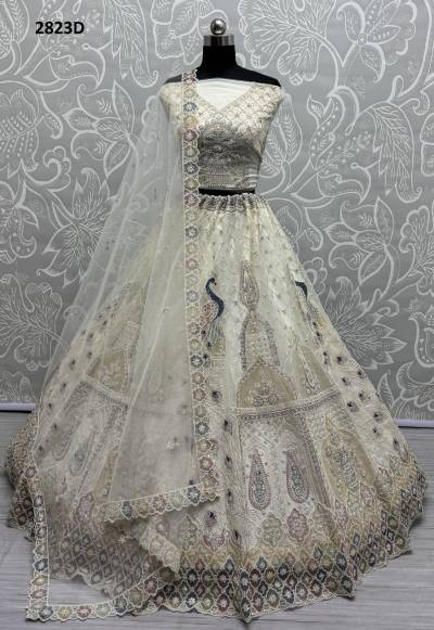 ANJANI ART 2823A TO 2823D DESIGNER NET LEHENGA CHOLI WHOLESALER IN INDIA