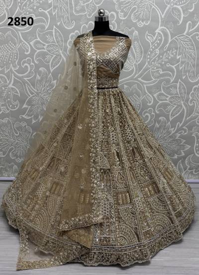 ANJANI ART 2850 DESIGNER NET WEDDING LEHENGA CHOLI WHOLESALER IN INDIA