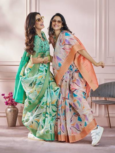 RAJPATH BLISS STYLE 910001 TO 910006 DESIGNER PRINTED SILK SAREE WHOLESALER IN SURAT