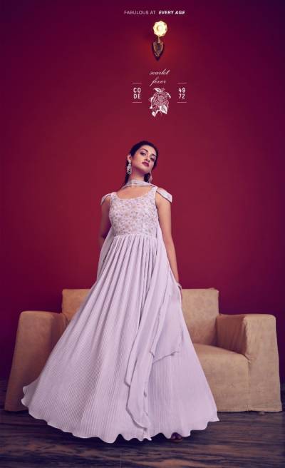 FLORY VOL-41 BY KHUSHBOO EMBROIDERED STITCHED LONG GOWN MANUFACTURE IN SURAT