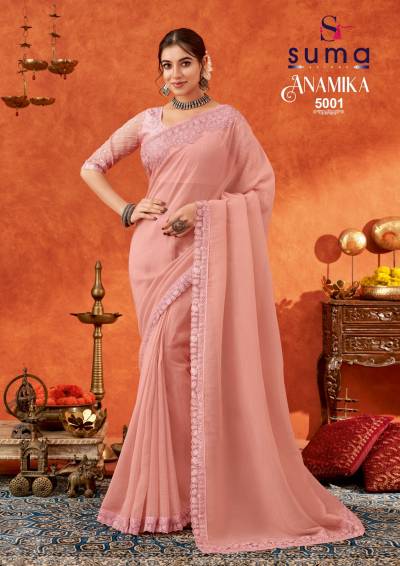 SUMA DESIGNER ANAMIKA 5001 TO 5009 DESIGNER SAREE WHOLESALER IN INDIA
