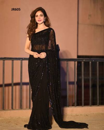 D.NO. JR605 BY JR EMBROIDERY SAREE WHOLESALER IN INDIA