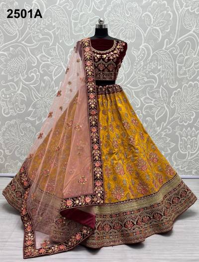D.NO. 2501A & 2501B BY ANJANI ART DIAMONDWEDDING LEHENGA CHOLI MANUFACTURER IN INDIA