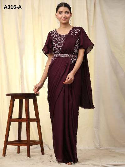 D.NO. A316-A TO A316-D BY AMOHA SATIN SAREE WHOLESALER IN INDIA