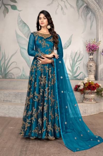 D.NO. – 655A TO 655D BY SWAGAT NET GOWNS MANUFACTURER IN INDIA