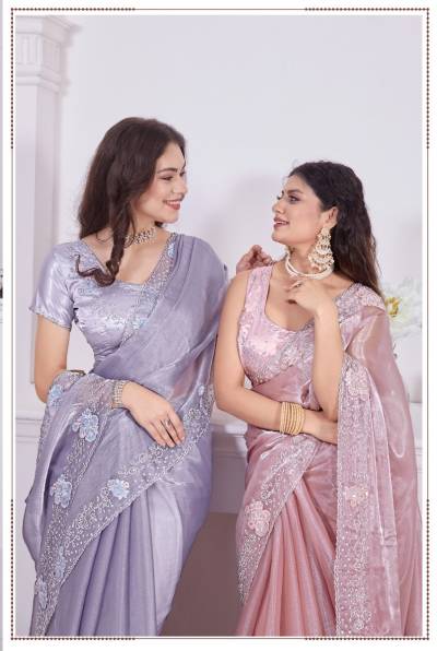 737 LIGHT BY MEHEK EMBROIDERY SAREE WHOLESALER IN INDIA