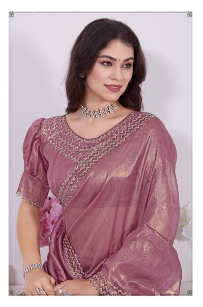 D.NO. 755A TO 755E BY MEHEK NET COATING SAREE MANUFACTURER IN INDIA