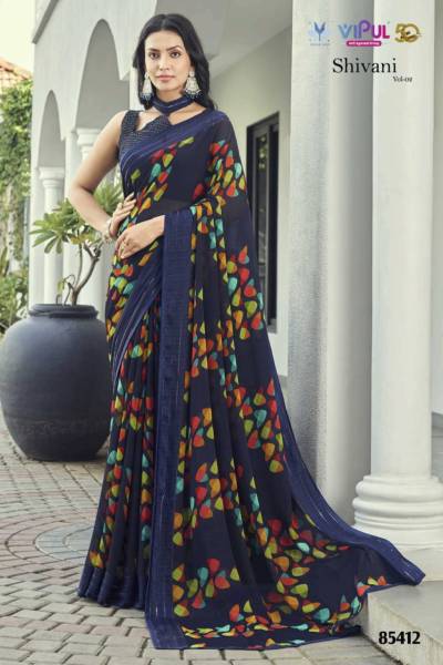 VIPUL SHIVANI VOL-02 85401 TO 85412 DESIGNER GEORGETTE SAREE WHOLESALER IN INDIA