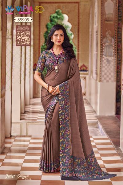 VIPUL JULIET CHIFFON VOL-19 85905 TO 85916 DESIGNER SAREE WHOLESALER IN INDIA