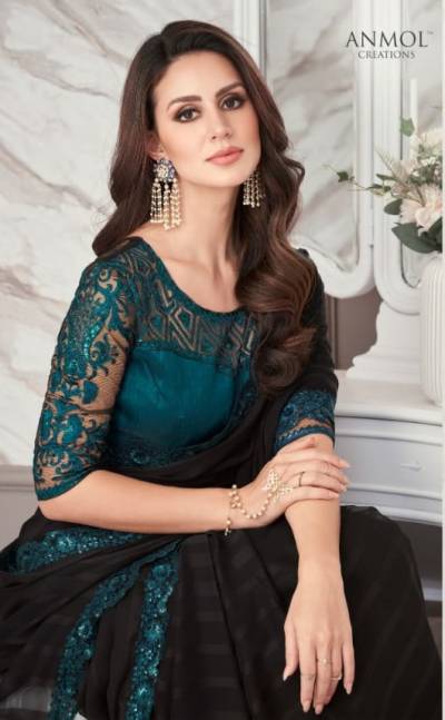 EXOTIQUE VOL-3 BY ANMOL CREATION GEORGETTE SAREE MANUFACTURER IN INDIA