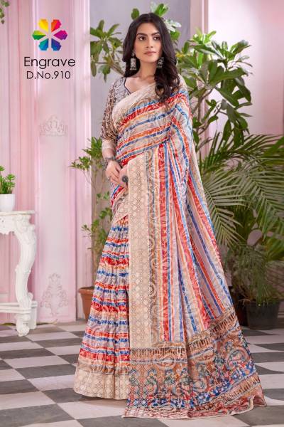 IVORA ENGRAVE 900 TO 910 DESIGNER SILK SAREE WHOLESALER IN INDIA