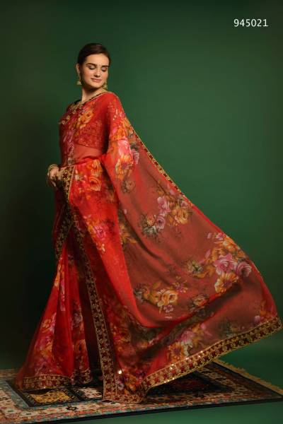 MAHOTSAV TWINKLE 945021 TO 945027 NX DESIGNER SAREE WHOLESALER IN SURAT