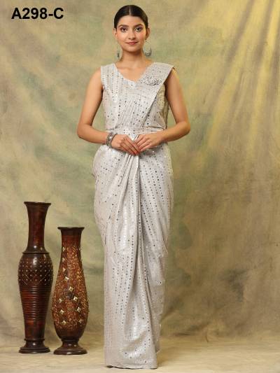 D.NO A298 A & A298 C BY AMOHA PARTY WEAR SAREE MANUFACTURER IN INDIA