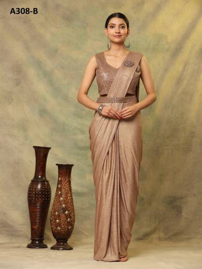 D.NO. A308-A & A308-B BY AMOHA EMBROIDERY SAREE MANUFACTURER IN INDIA