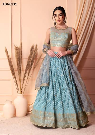 D.NO. ADNC131 BY ARYA EMBROIDERY  LEHENGA CHOLI WHOLESALE IN SURAT
