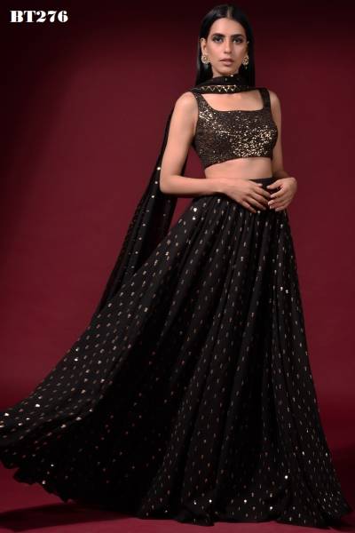 D.NO.- BT276 BY BT GEORGETTE LEHENGA CHOLI MANUFACTURER IN INDIA