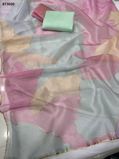 D.NO. BT3020 BY BT ORGANZA SILK SAREE MANUFACTURER IN INDIA