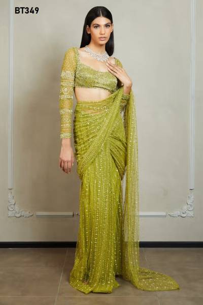D.NO. BT349 BY BT BUTTERFLY NET SAREE MANUFACTURER IN INDIA