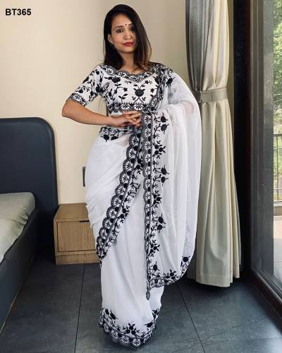 D.NO. BT365 BY BT EMBROIDERY SAREE MANUFACTURER IN INDIA