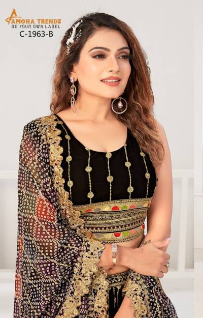 D.NO. C1963A TO C1963D BY AMOHA EMBROIDERY LEHENGA CHOLI MANUFACTURER IN INDIA