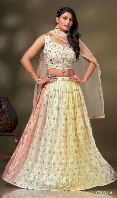 D.NO. C2031A BY AMOHA CHINON LEHENGA CHOLI MANUFACTURER IN INDIA