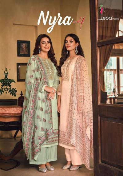 Nyra Vol 4 By Eba Lifestyle Pure Viscos Organza Salwar Suit For Womens