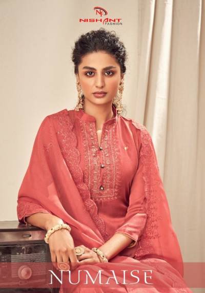 Numaise By Nishant Fashion Womens Plazzo Silk Suit Collection