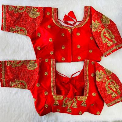 Heavy Embroidered Designer Silk Blouse Wholesaler in Surat