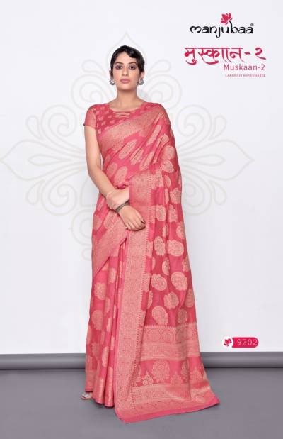 Muskan vol 2 by Manjubaa Lucknowi Cotton Silk Saree Wholesaler in India 