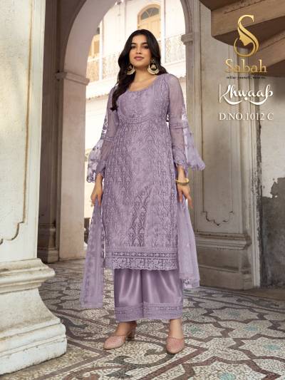 Khwaab 1012 By Sabah Embroidered Net Designer Salwar Suit Wholesaler