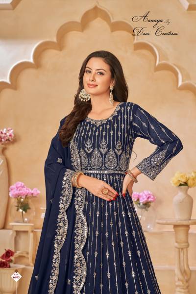 AANAYA VOL 168 BY DANI CREATION DESIGNER GEROGETTE GOWN WHOLESALER IN INDIA