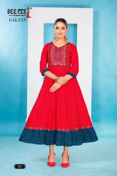 GALAXY BY SAGAR IMPEX DESIGNER EMBROIDERY LONG KURTI WHOLESALER IN INDIA