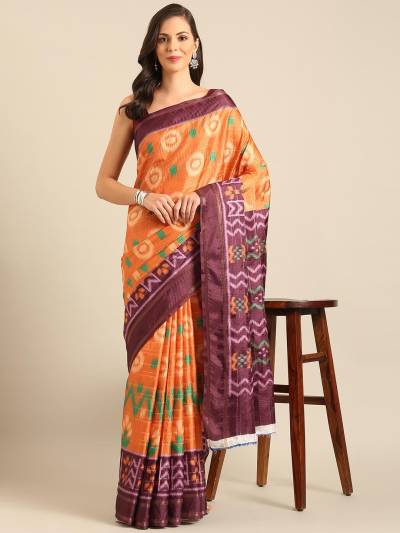 Manipuri Patola Handloom BY BUNAWAT DESIGNER COTTON SAREE WHOLESALER IN INDIA