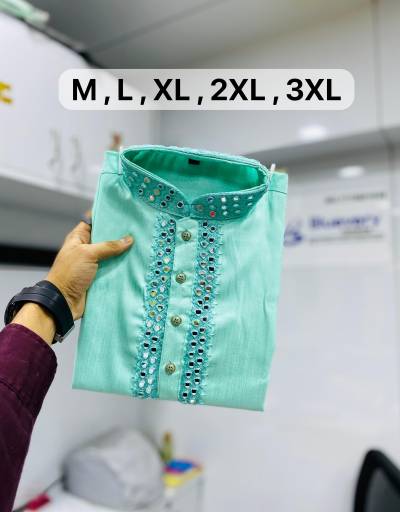 CRYSTAL MIRROR BY BLUEVERY DESIGNER SILK KURTA WITH PAJAMA WHOLESALER IN INDIA